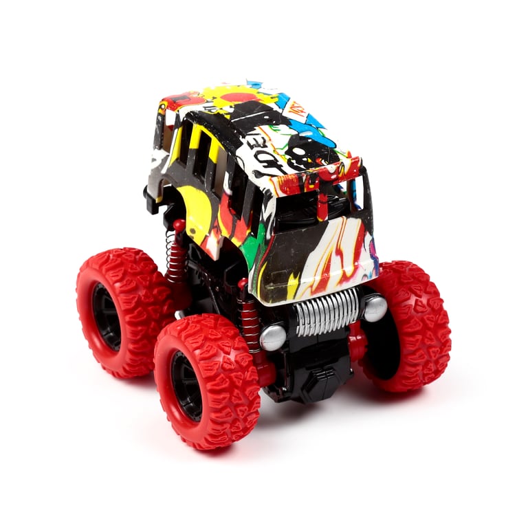 Stunt Graffiti Bus - Kids Friction Action Toy, CE/UKCA Marked & EN71 Certified for Ages 3