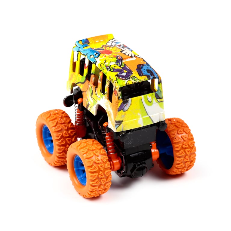 Stunt Graffiti Bus - Kids Friction Action Toy, CE/UKCA Marked & EN71 Certified for Ages 3