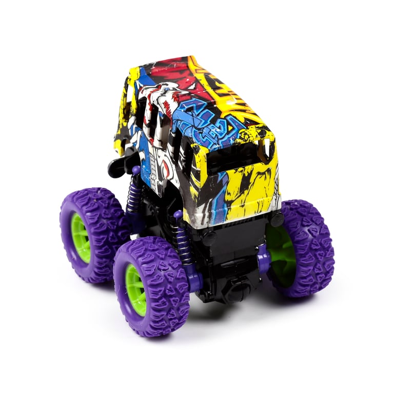 Stunt Graffiti Bus - Kids Friction Action Toy, CE/UKCA Marked & EN71 Certified for Ages 3
