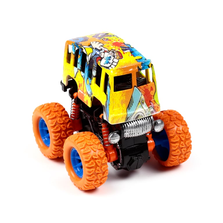 Stunt Graffiti Bus - Kids Friction Action Toy, CE/UKCA Marked & EN71 Certified for Ages 3