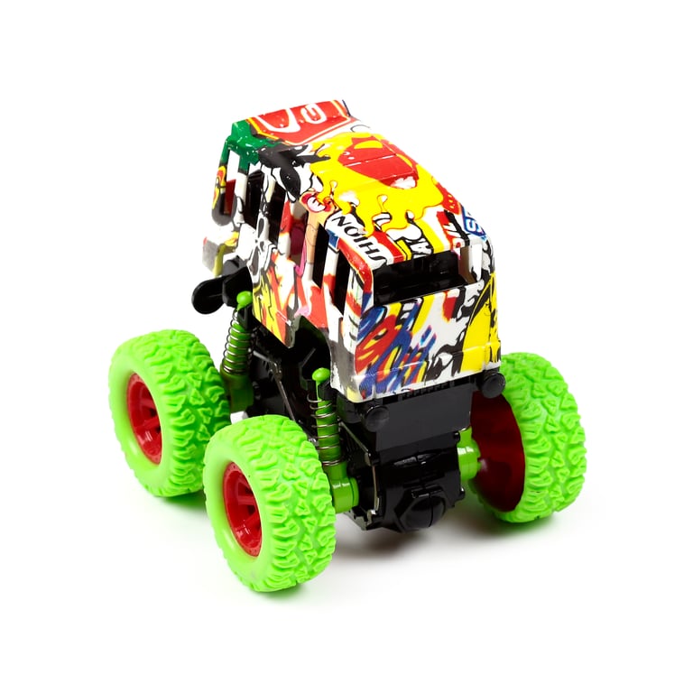 Stunt Graffiti Bus - Kids Friction Action Toy, CE/UKCA Marked & EN71 Certified for Ages 3
