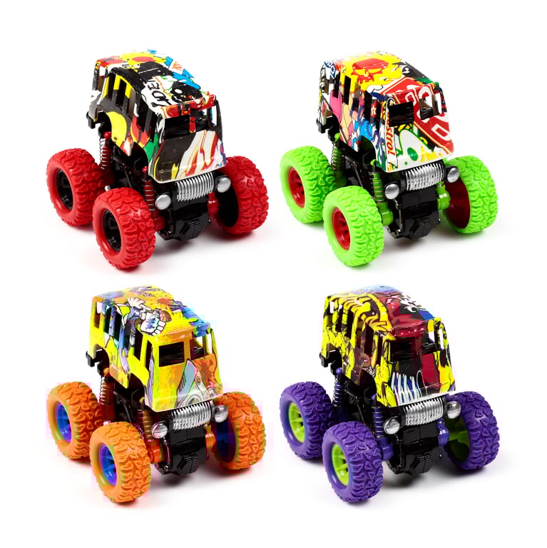 Stunt Graffiti Bus - Kids Friction Action Toy, CE/UKCA Marked & EN71 Certified for Ages 3