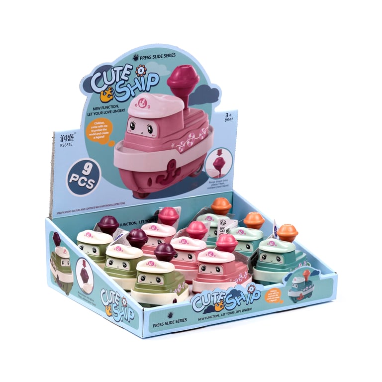 CE Marked Kids Friction Action Toy - Cute Plastic ABS Ship for 3 Years