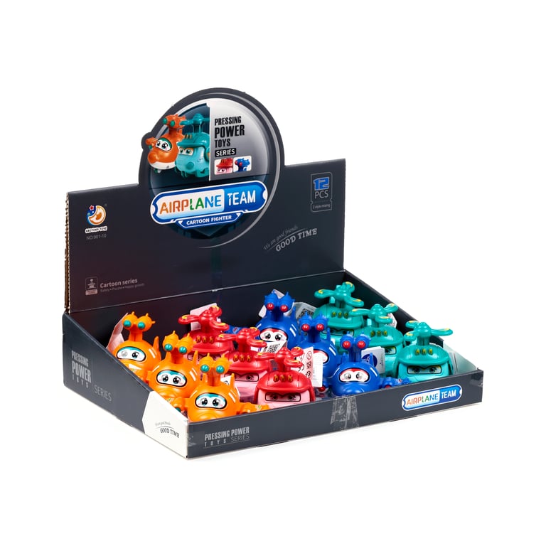 Press & Go Cute Aircraft Toy - EN71 Compliant and CE Marked Plastic Action Figure