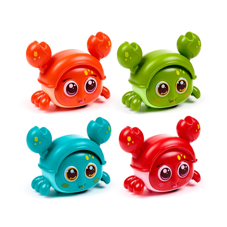 Press & Go Cute Crab Action Toy - Safe and Fun Plastic Playset for Kids