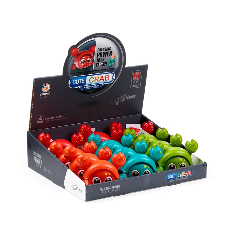 Press & Go Cute Crab Action Toy - Safe and Fun Plastic Playset for Kids