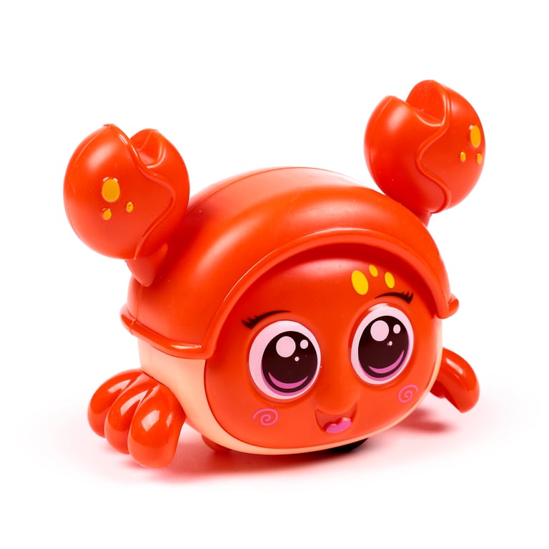 Press & Go Cute Crab Action Toy - Safe and Fun Plastic Playset for Kids