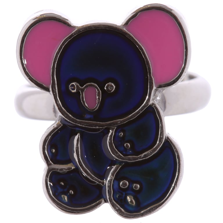 Adjustable Zinc and Imitation Rhodium Wildlife Animal Mood Ring - CE Marked