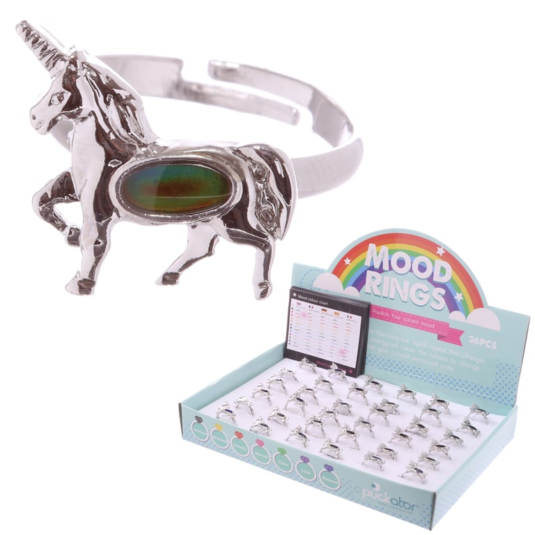 Adjustable Unicorn Mood Ring - CE & UKCA Marked, EN71 Certified Jewelry