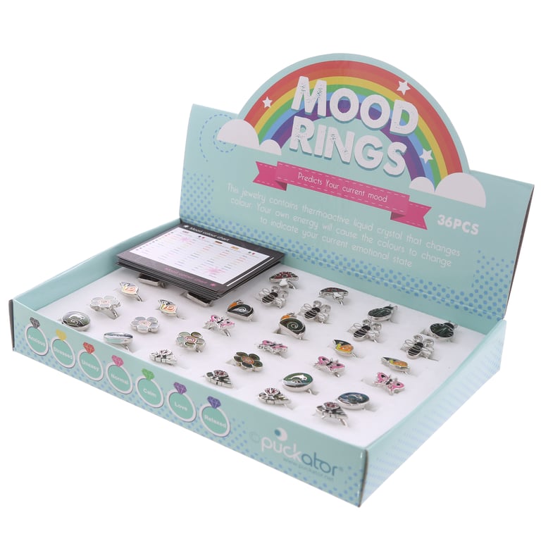 Animal & Flower Mood Ring - Adjustable and CE Marked Jewelry for Kids