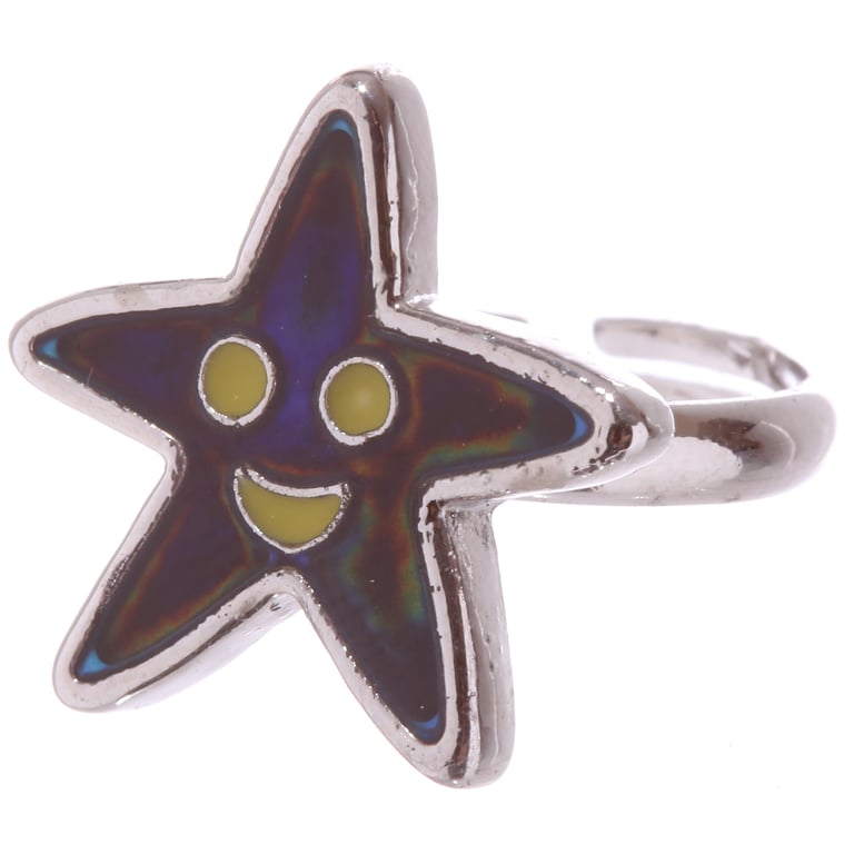 Sealife Mood Ring - Adjustable Zinc and Imitation Rhodium Jewelry CE Marked