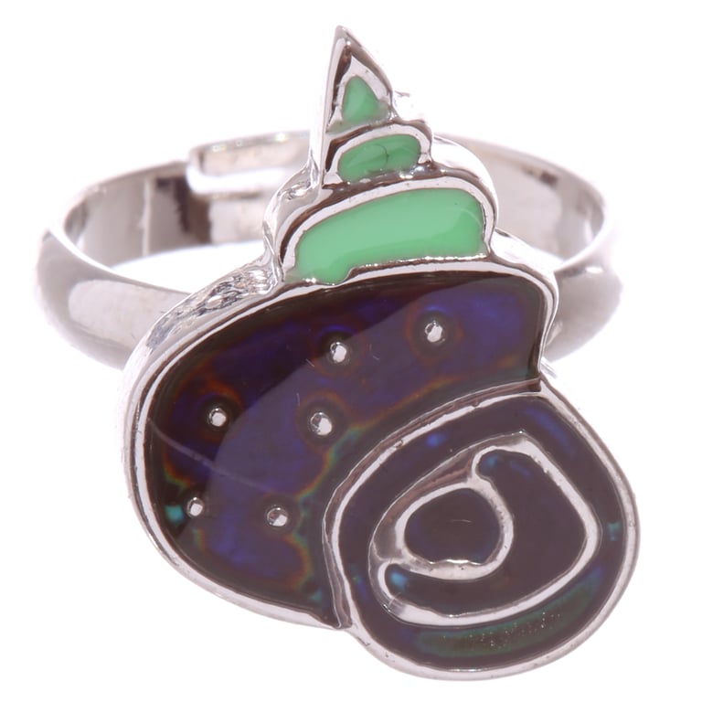 Sealife Mood Ring - Adjustable Zinc and Imitation Rhodium Jewelry CE Marked