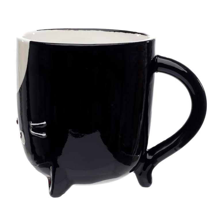 Ceramic Feline Farm Cat Upside Down Novelty Mug - 500ml Food Safe