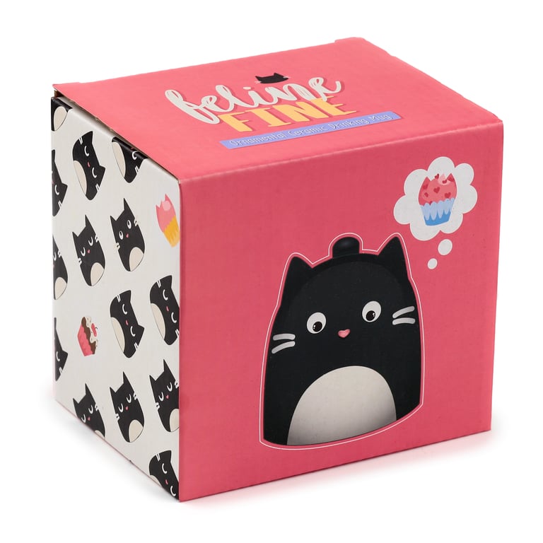 Ceramic Feline Farm Cat Upside Down Novelty Mug - 500ml Food Safe