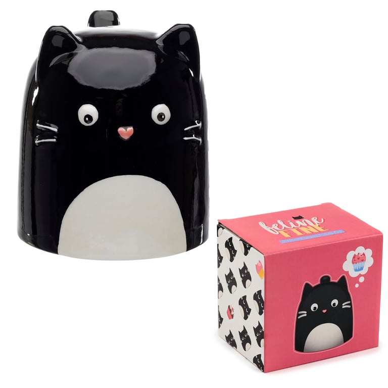 Ceramic Feline Farm Cat Upside Down Novelty Mug - 500ml Food Safe