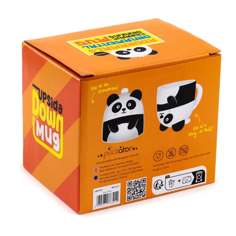 Dolomite Ceramic Novelty Upside Down Mug - Food Safe & 500ml Capacity