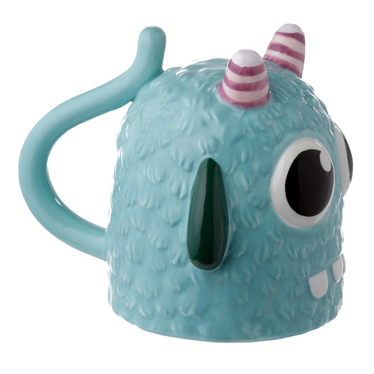 Ceramic Blue Monstarz Monster Novelty Upside Down Mug - 550ml, Dishwasher & Microwave Not Recommended