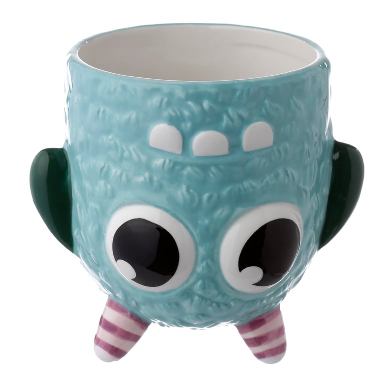 Ceramic Blue Monstarz Monster Novelty Upside Down Mug - 550ml, Dishwasher & Microwave Not Recommended
