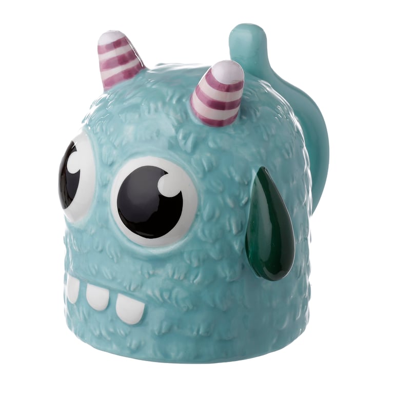 Ceramic Blue Monstarz Monster Novelty Upside Down Mug - 550ml, Dishwasher & Microwave Not Recommended