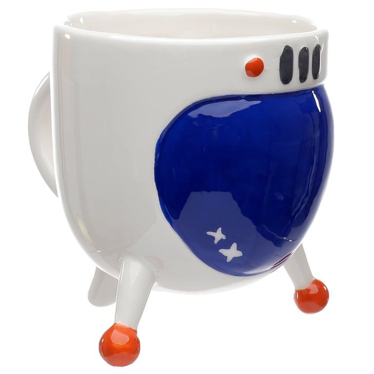 Space Cadet Astronaut Ceramic Upside Down Mug - Dishwasher and Microwave Safe Free Design