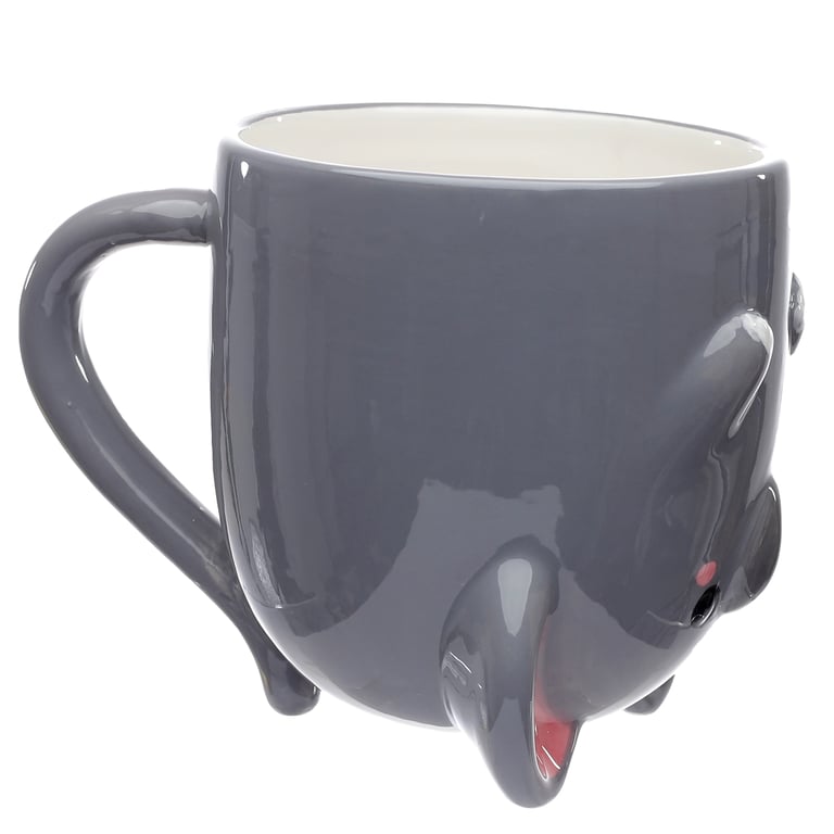 Adoramals Elephant Upside Down 550ml Ceramic Mug - Unique Design, Microwave Safe