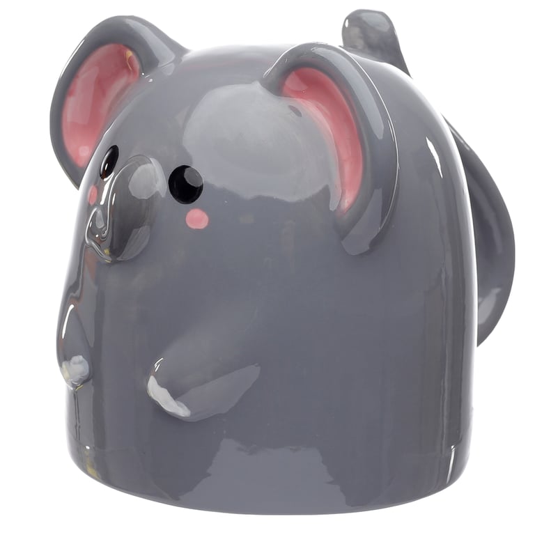 Adoramals Elephant Upside Down 550ml Ceramic Mug - Unique Design, Microwave Safe