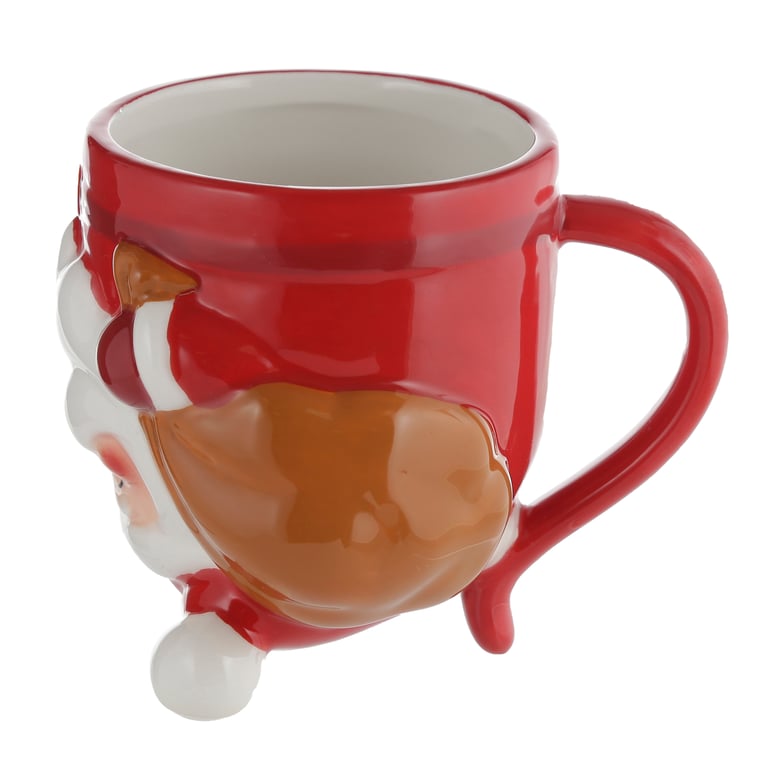 Christmas Santa Upside Down Ceramic Mug - 500ml Reversable Dishware