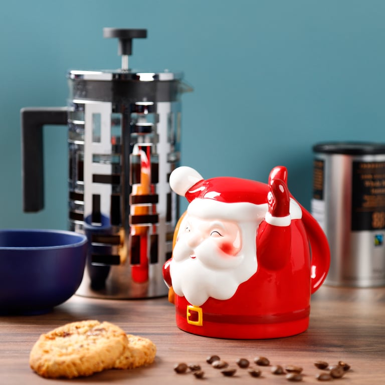 Christmas Santa Upside Down Ceramic Mug - 500ml Reversable Dishware