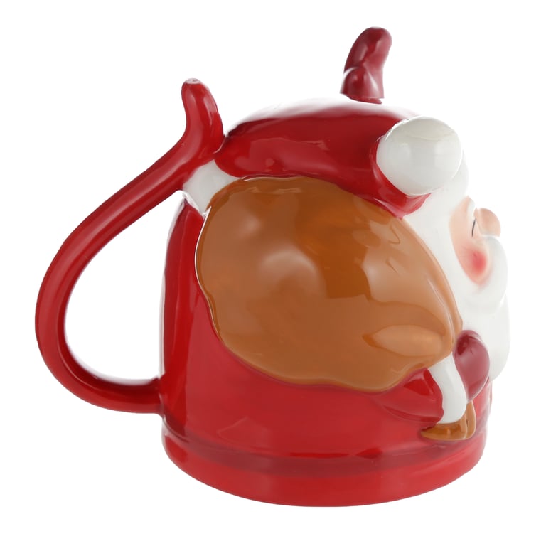 Christmas Santa Upside Down Ceramic Mug - 500ml Reversable Dishware
