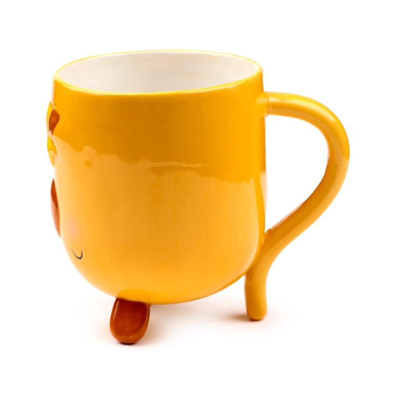 Novelty Upside Down Ceramic Capybara Mug - Handcrafted Dolomite Design, Microwave and Dishwasher Free