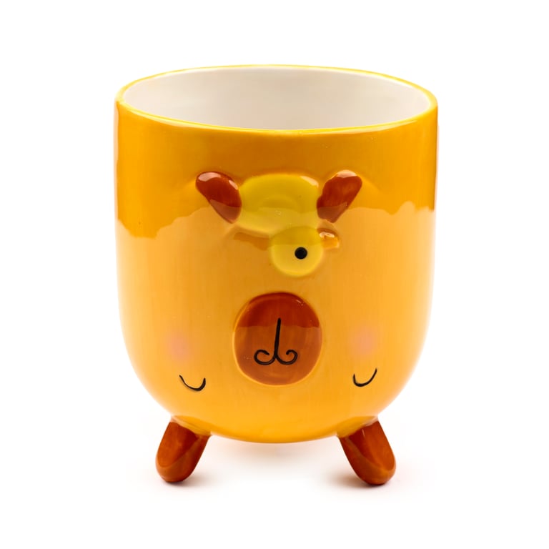 Novelty Upside Down Ceramic Capybara Mug - Handcrafted Dolomite Design, Microwave and Dishwasher Free