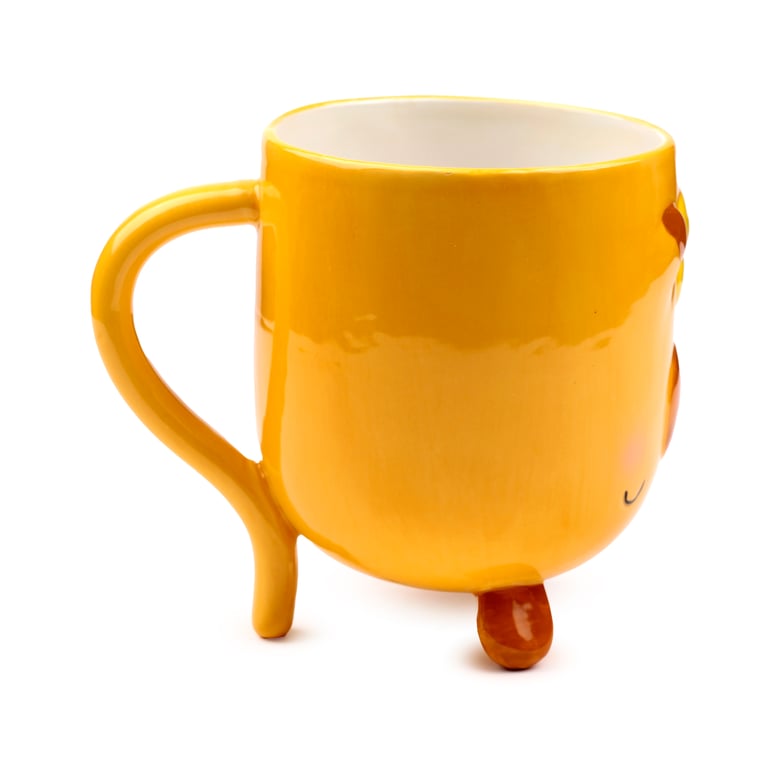 Novelty Upside Down Ceramic Capybara Mug - Handcrafted Dolomite Design, Microwave and Dishwasher Free