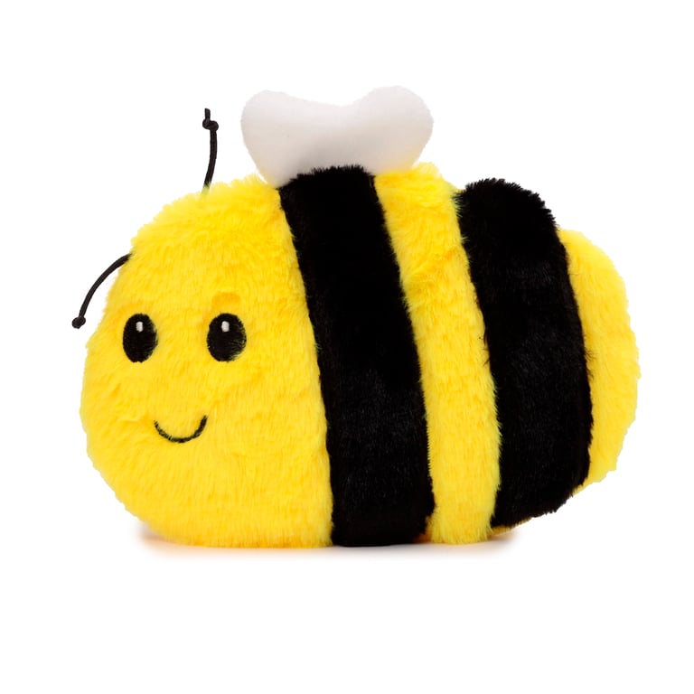 Microwavable Plush Lavender Heat Pack - Bumble Bee, Safety Approved Home Remedy Heat Therapy Pack with Wheat and Lavender Seeds
