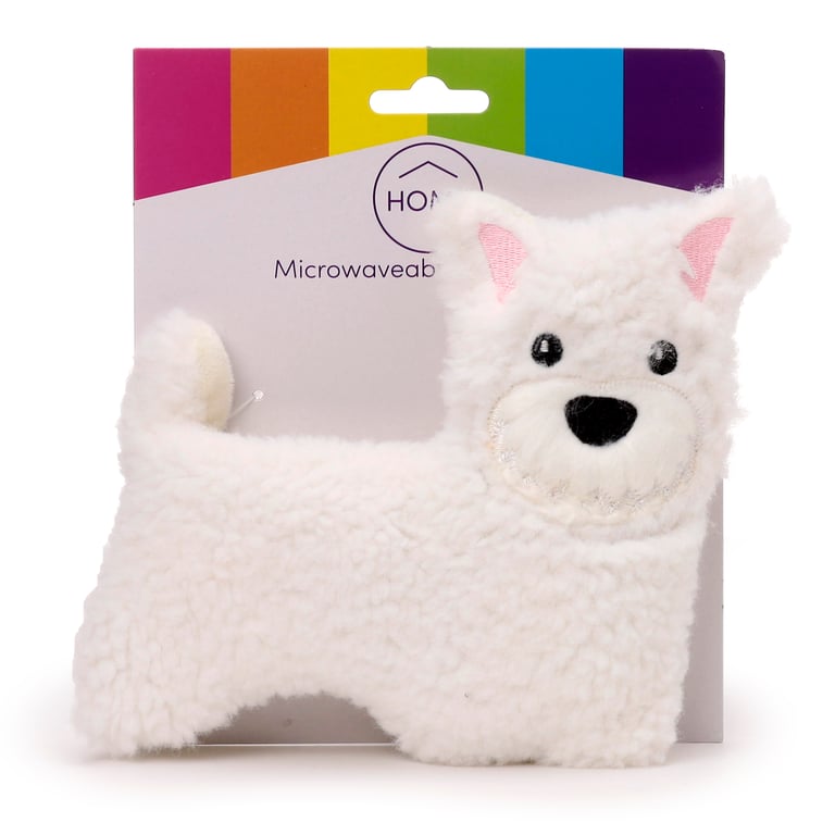 Microwavable Plush Lavender Heat Pack - Westie Dog Toy for Relaxation and Comfort