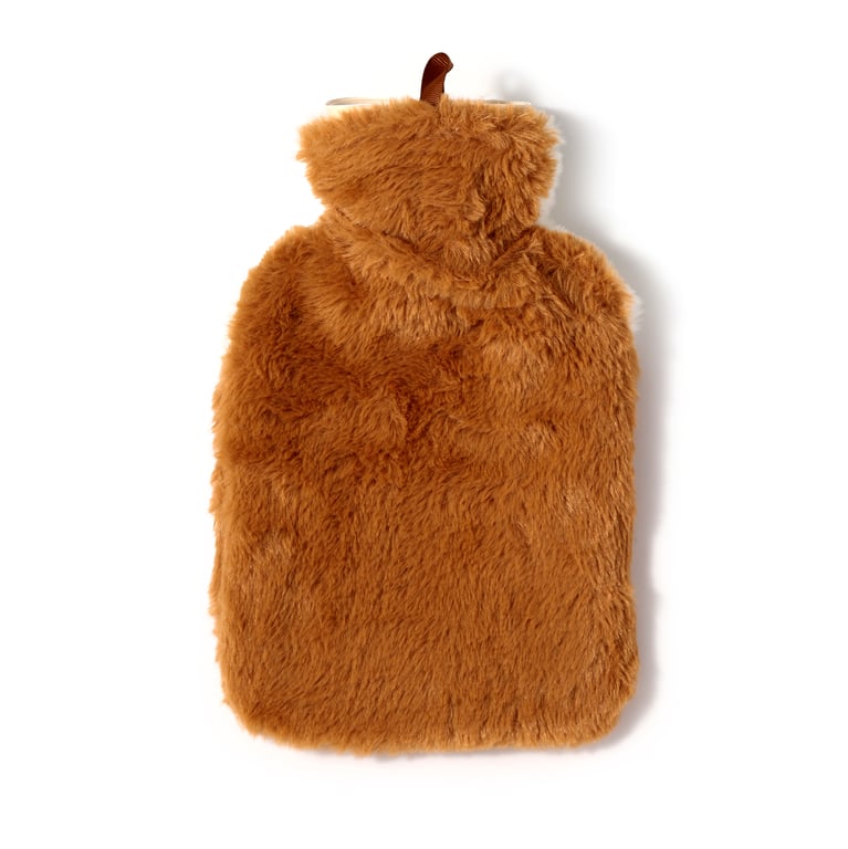 Hot Water Bottle with Plush Bubble Tea Cover - CE Marked Safety Standard Compliance