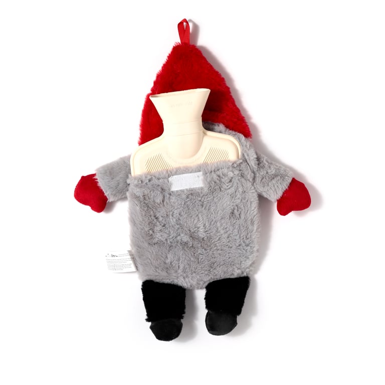 Hot Water Bottle with Plush Cover - CE Marked and Compliant with BS1970 Safety Standard