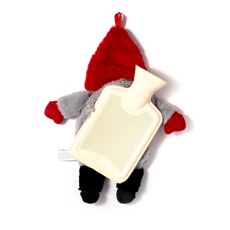 Hot Water Bottle with Plush Cover - CE Marked and Compliant with BS1970 Safety Standard
