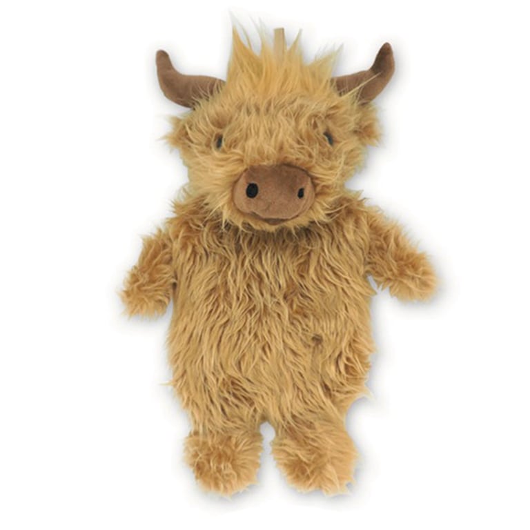 Highland Coo Hot Water Bottle 650ml - CE/UKCA Marked & Soft Plush Cover