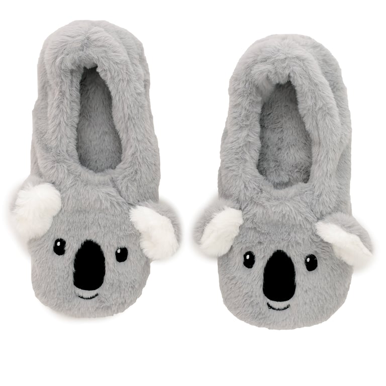 Toesties Heat Wheat Pack Warmer Slippers - Koala, Cozy Heatable Slippers with Wheat & Lavender Seeds for Warm Feet