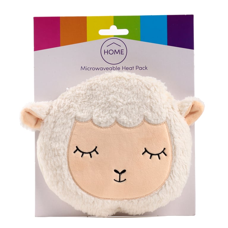Microwavable Plush Round Lavender Heat Pack - Sleepy Sheep: Soothing Wheat and Lavender Relief for Insomnia and Tension