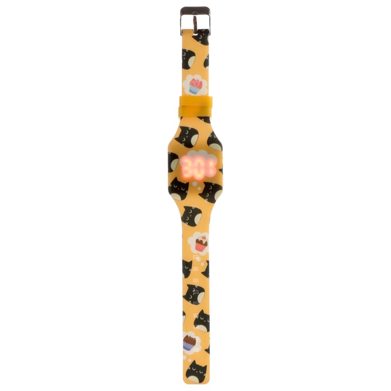 Silicone Digital Watch - Feline Fine Cat with CE Marking and Batteries Included