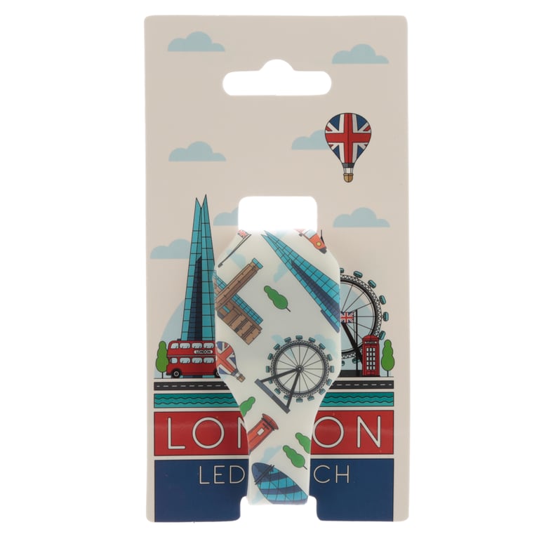 Silicone London Icons Digital Watch - CE Marked, CR2016 Battery Included