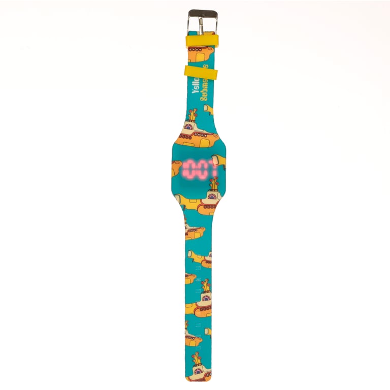 Yellow Submarine Silicone Digital Watch - Battery Included, CR2016