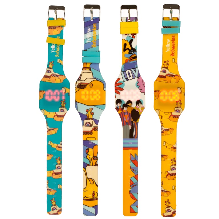 Yellow Submarine Silicone Digital Watch - Battery Included, CR2016