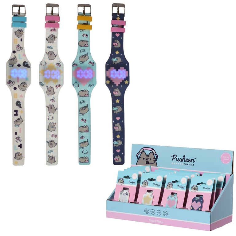 Silicone Pusheen Cat Digital Watch - Battery Included