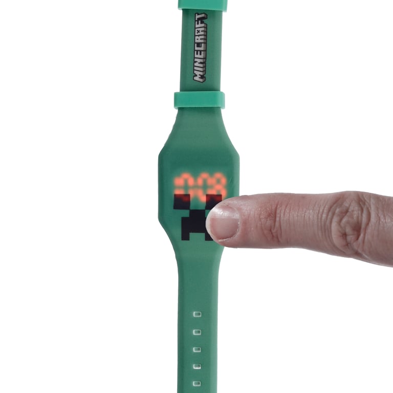 Silicone Digital Watch - Minecraft Faces, Licensed and Battery Operated