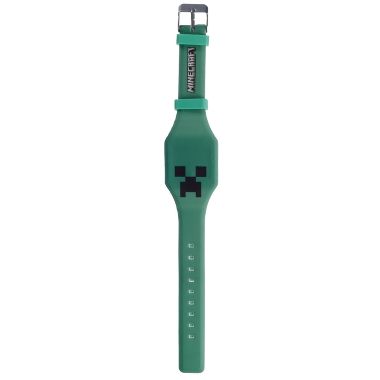 Silicone Digital Watch - Minecraft Faces, Licensed and Battery Operated