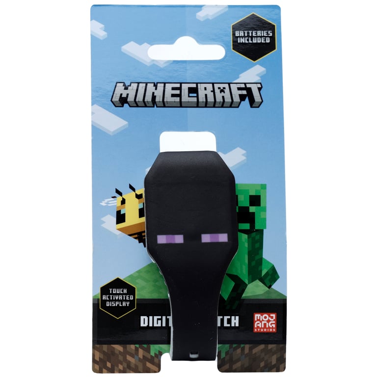 Silicone Digital Watch - Minecraft Faces, Licensed and Battery Operated