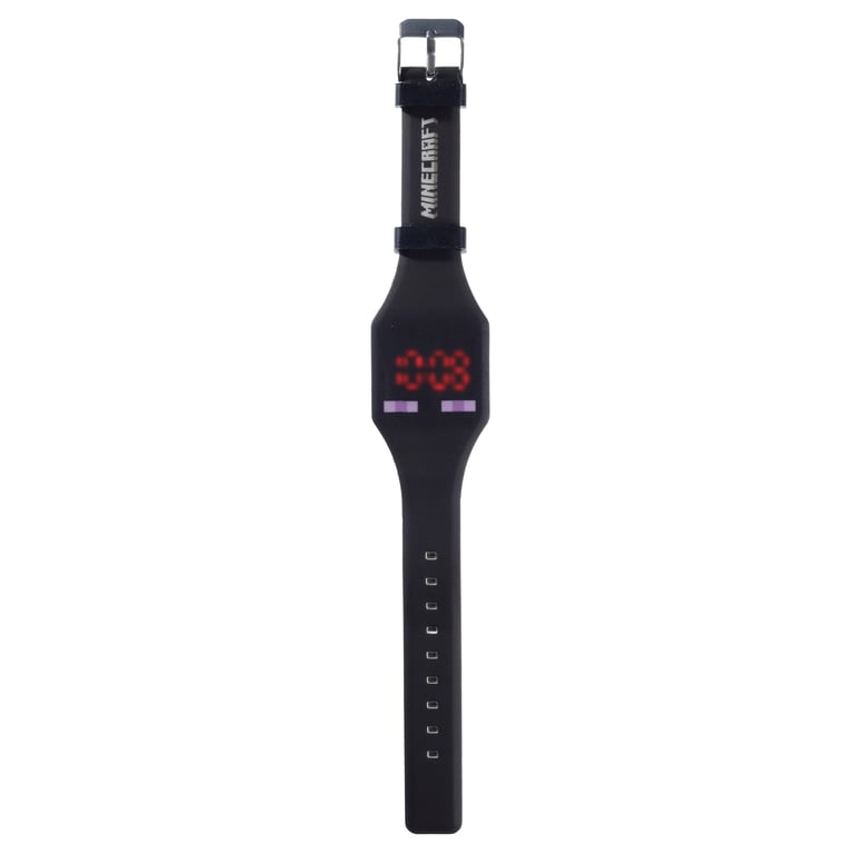 Silicone Digital Watch - Minecraft Faces, Licensed and Battery Operated