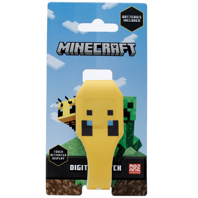 Silicone Digital Watch - Minecraft Faces, Licensed and Battery Operated